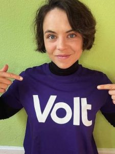 Wahlplakat Susanne Zels, VOLT